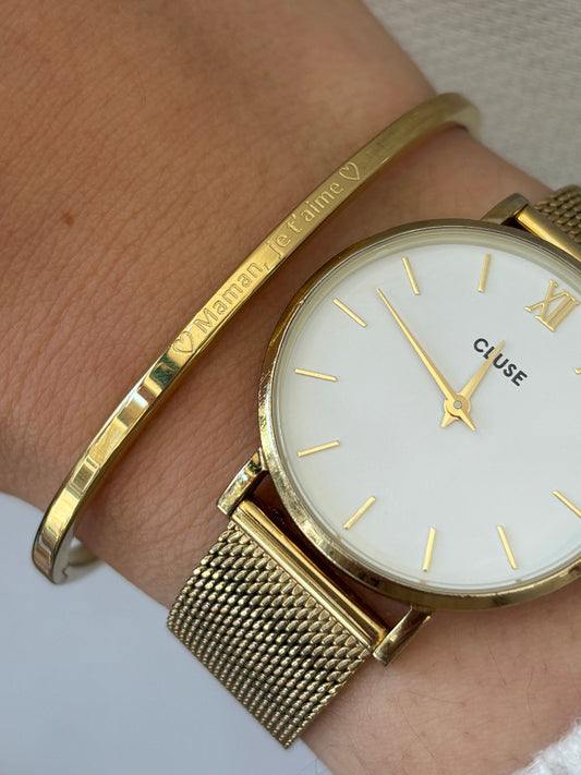 Bracelet jonc maman je t'aime - Lolo&Yaya