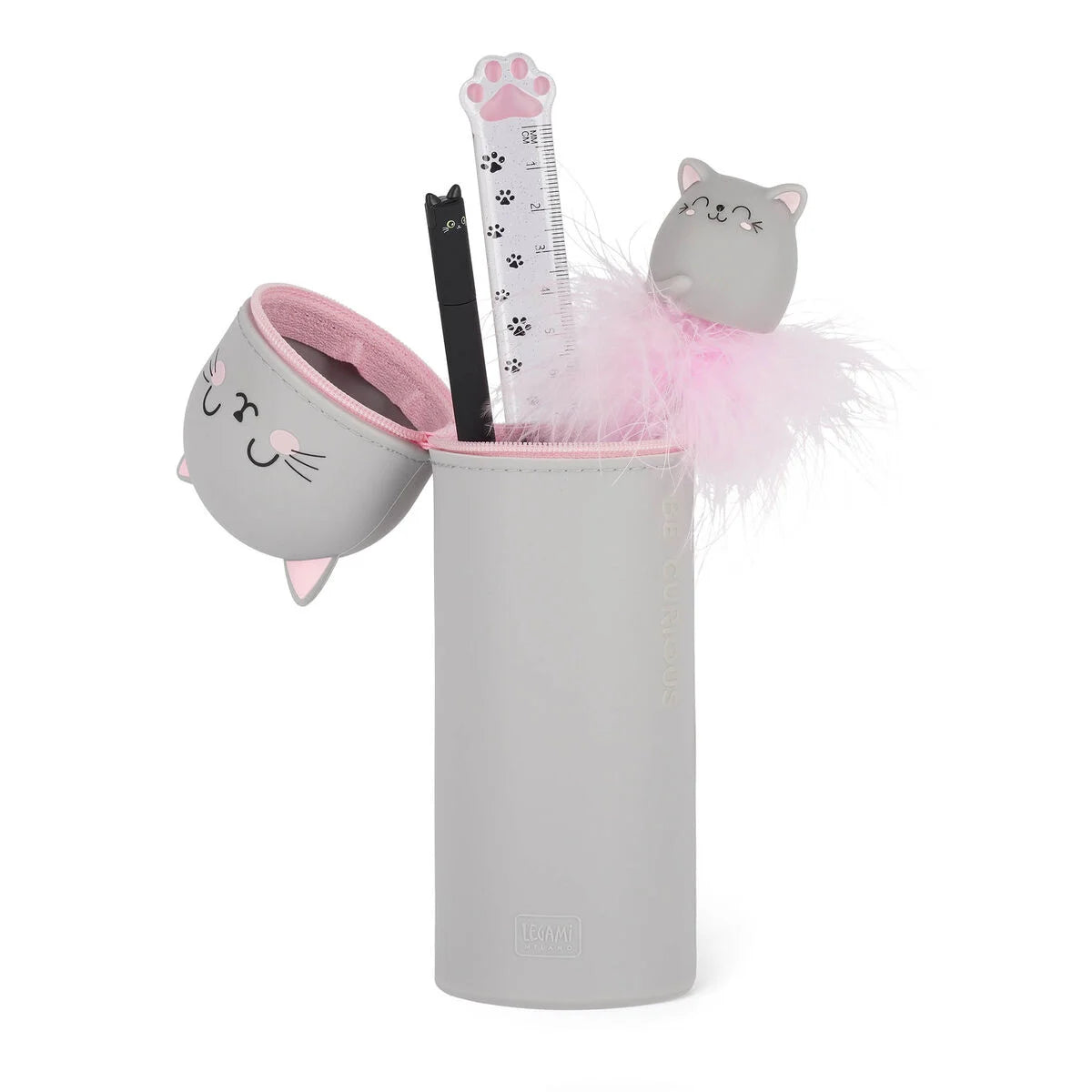 Trousse 2-en-1 en silicone souple Kawaii - Legami