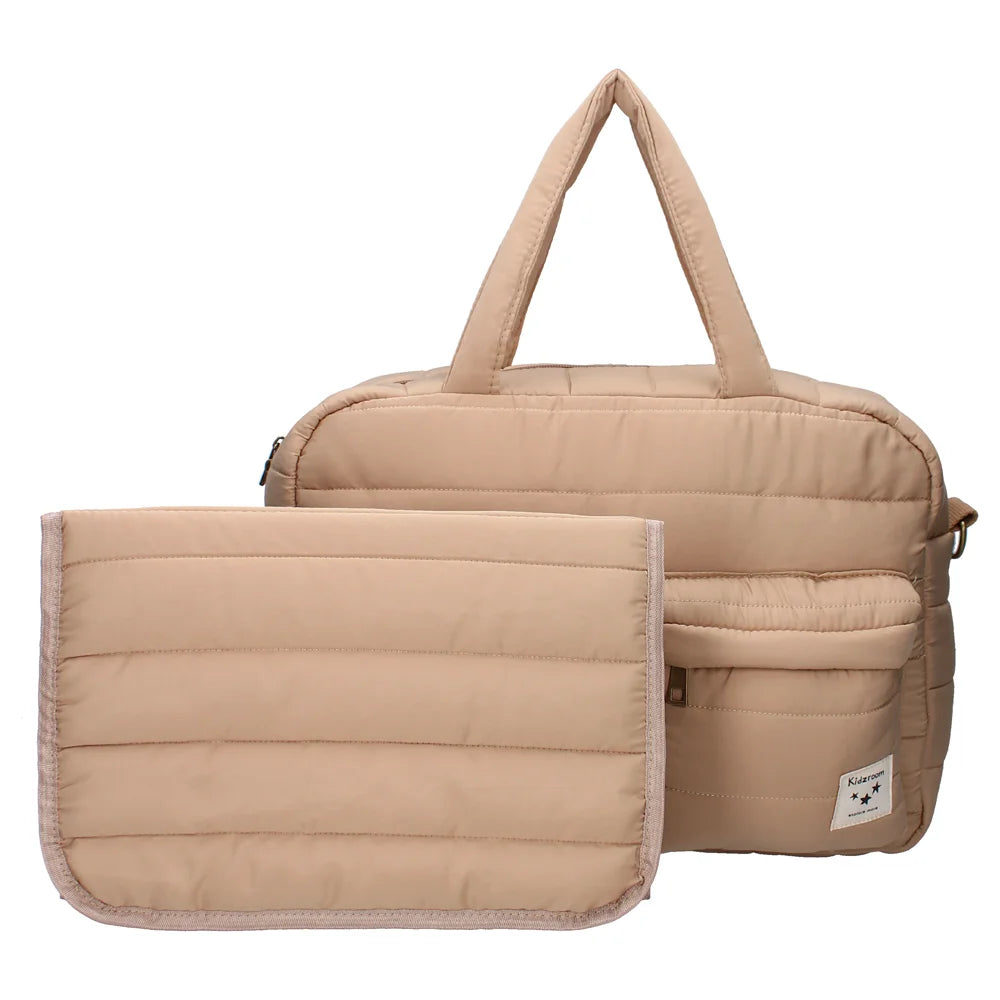 Sac à langer matelassé - marron