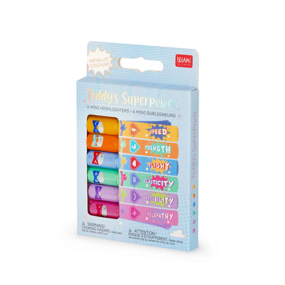 Set de 6 mini surligneurs Teddy’s Superpower - Legami