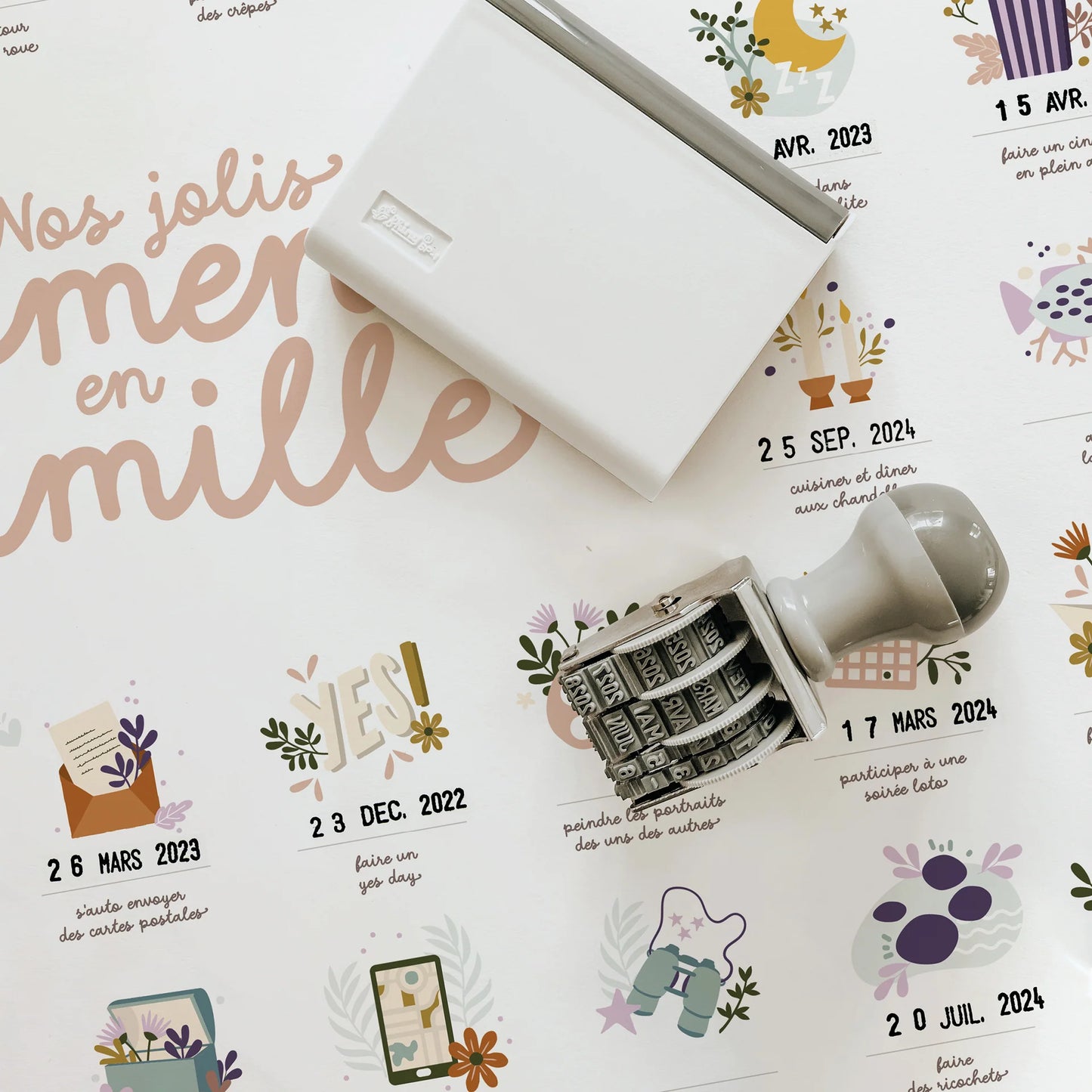 Affiche Nos jolis moments en famille - Les Petites Dates