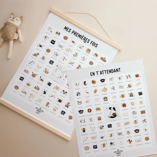 Duo d’affiches En t’attendant + Mes premières fois – Maman / Papa