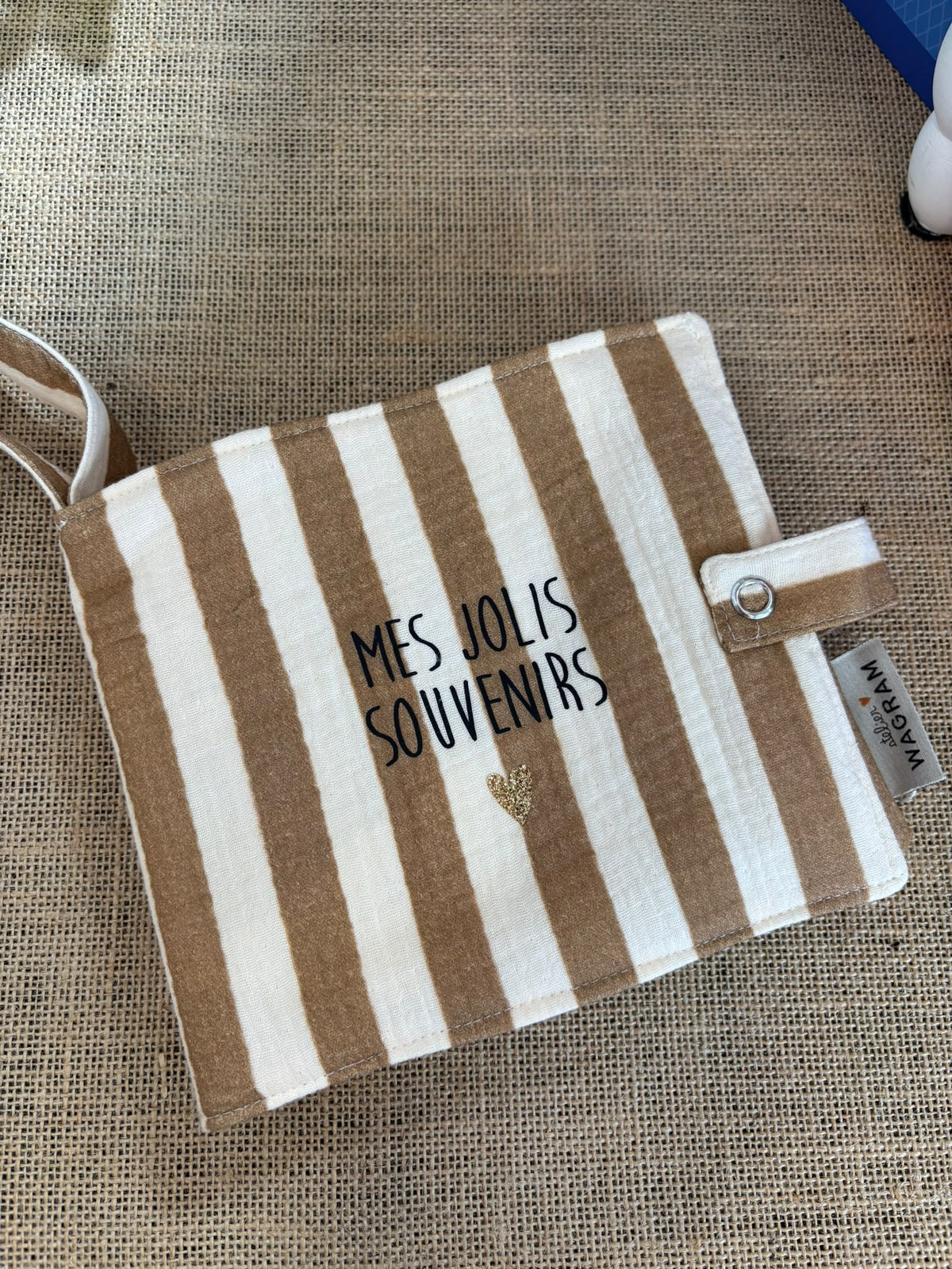 Mini album tissu - rayures larges