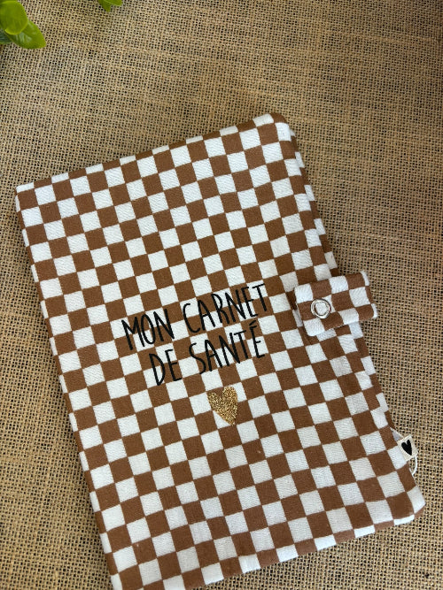 Protège carnet de santé - damier