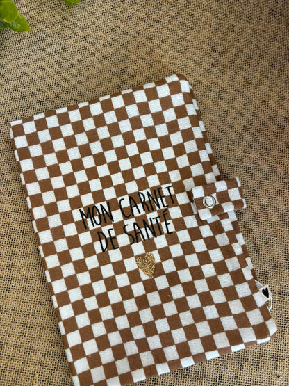 Protège carnet de santé - damier