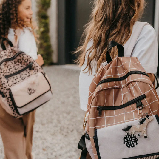 Sac à dos primaire - carreau caramel