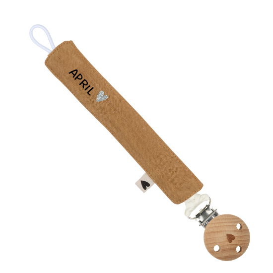 Attache tétine - camel