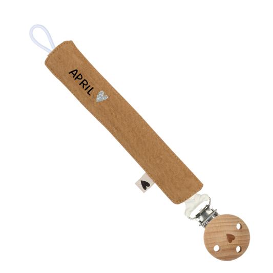 Attache tétine - camel