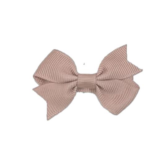 Barrettes noeud rose - lot de 2