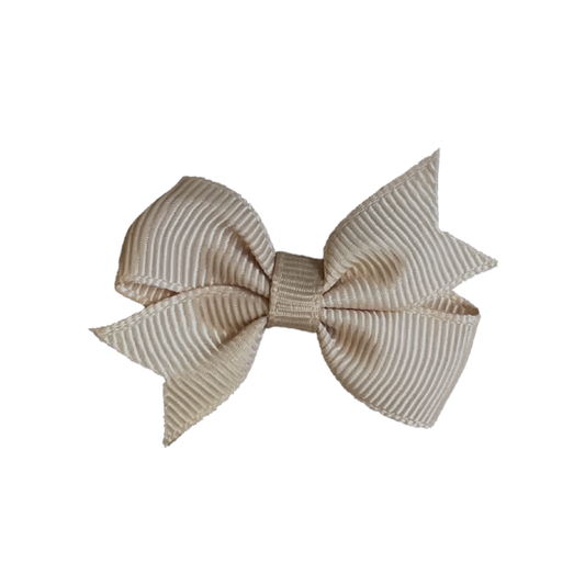 Barrettes noeud sable - lot de 2