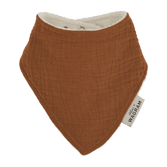 Bavoir triangle - caramel uni