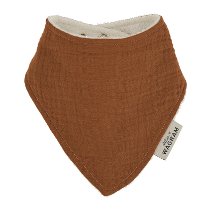 Bavoir triangle - caramel uni