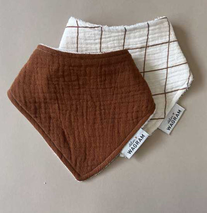 Bavoir triangle - caramel uni
