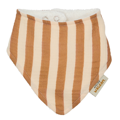 Bavoir triangle - rayures larges