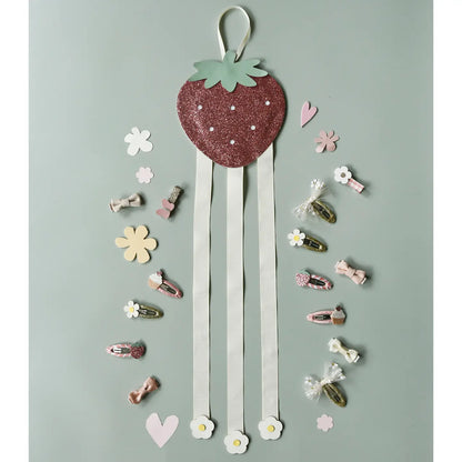 Porte barrette fraise 3 ruban - Rockahula kids