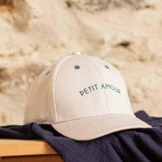 Casquette enfant Chamaye petit amour rayé