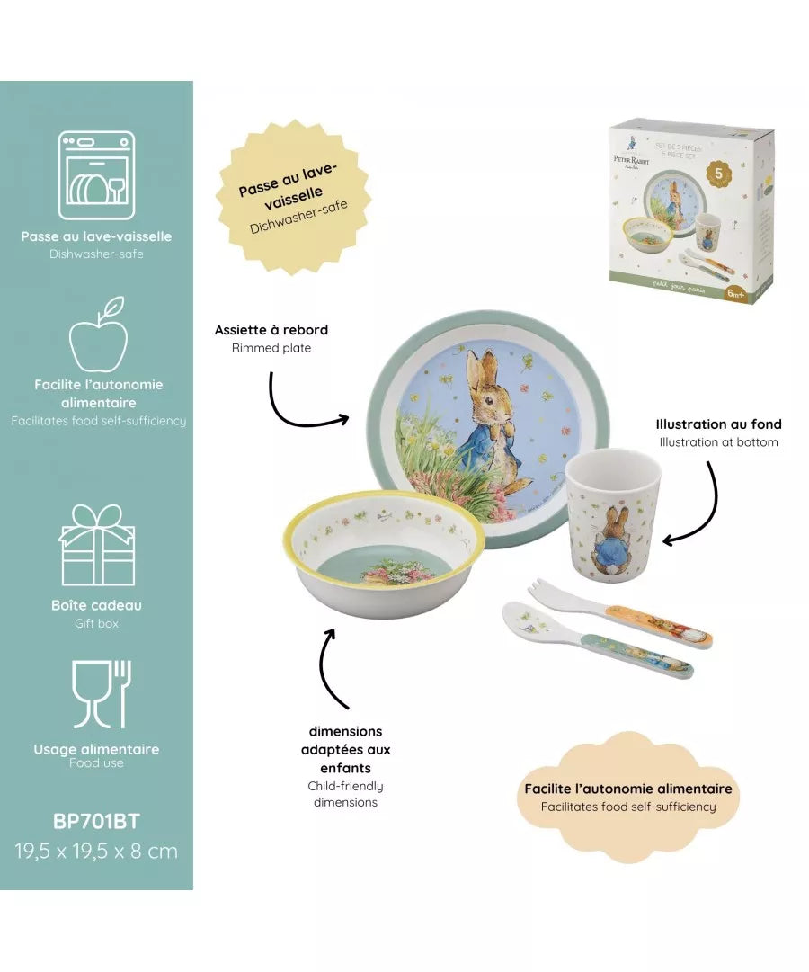 Coffret vaisselle 5 pièces - Petit jour