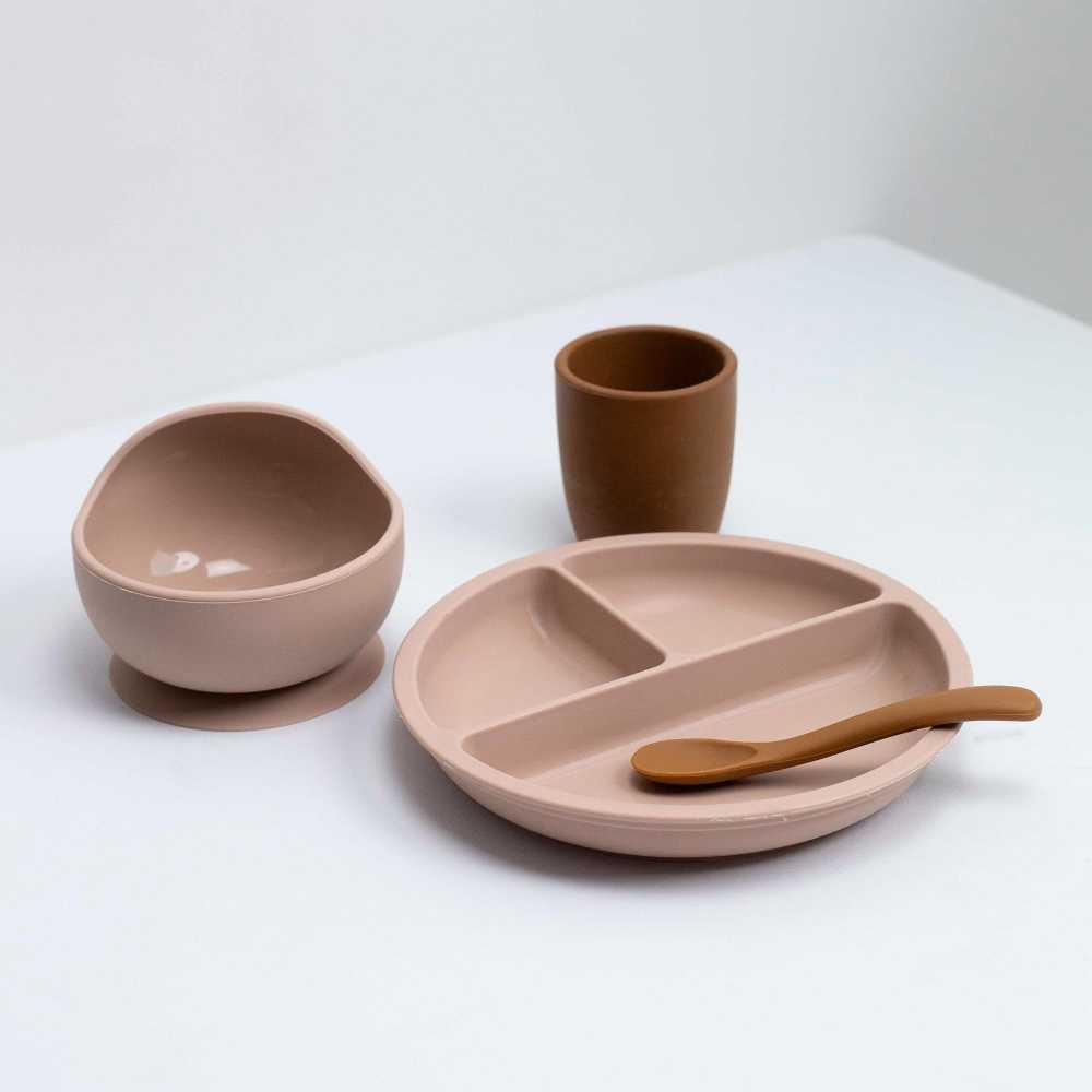 Coffret repas silicone 4 pièces - 3kg7