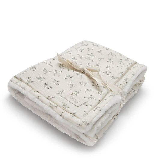 Couverture polaire XL Olive Bloom - Babyshower