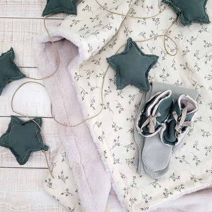 Couverture polaire XL Olive Bloom - Babyshower
