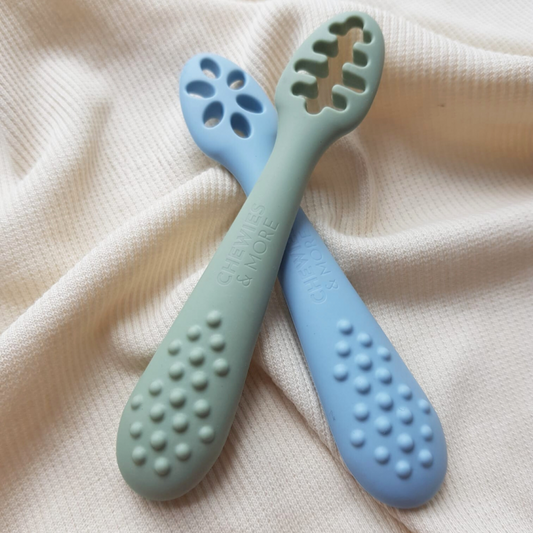 Cuillères d'apprentissage en silicone  - Chewy and more