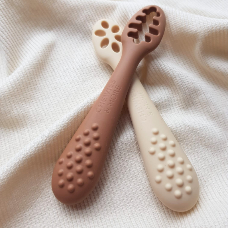 Cuillères d'apprentissage en silicone  - Chewy and more