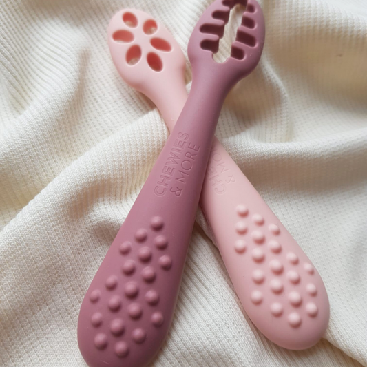 Cuillères d'apprentissage en silicone  - Chewy and more