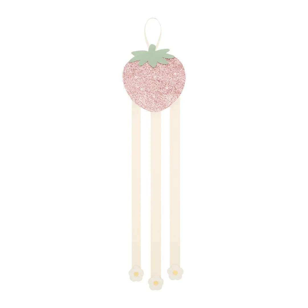 Porte barrette fraise 3 ruban - Rockahula kids