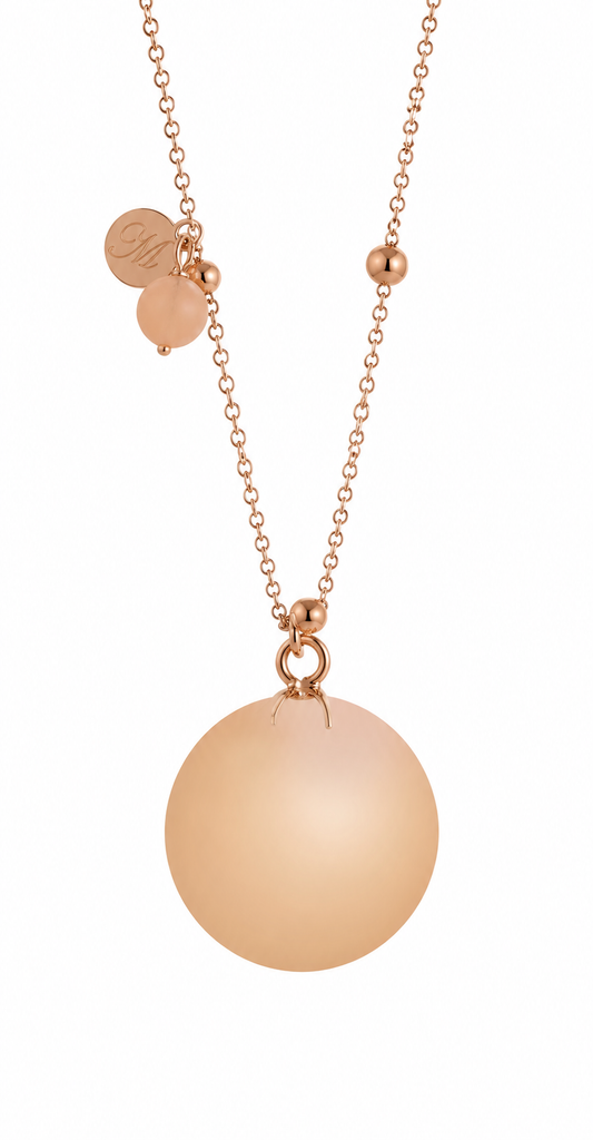 Bola de grossesse boule rose gold et pierre rose - Proud mama