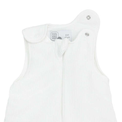 Gigoteuse naissance 0 mois - Velours côtelé blanche - 3kg7