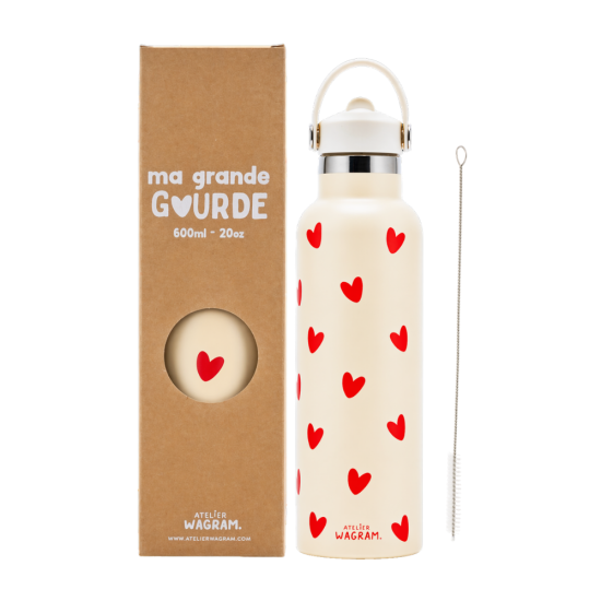 Gourdes wagram- coeur rouge - 600ml