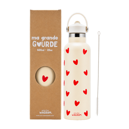 Gourdes wagram- coeur rouge - 600ml