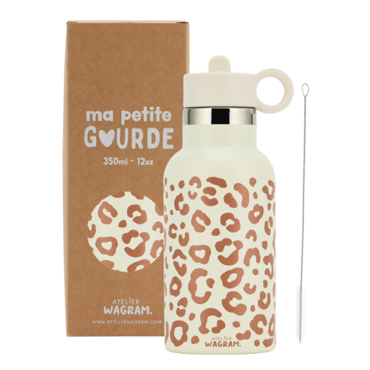 Gourdes 350ml - beige léo marron