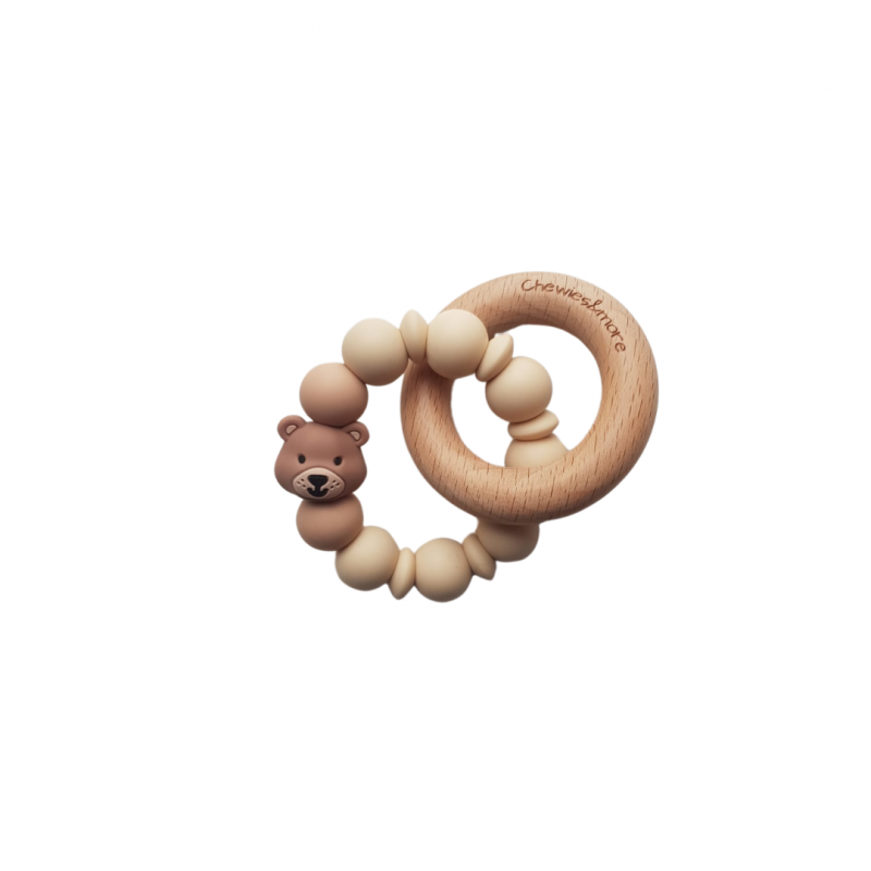 Anneau de dentition bois et silicone - Chewy and more