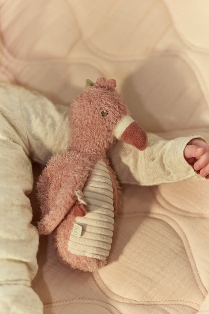 Hochet peluche flamant rose - safari