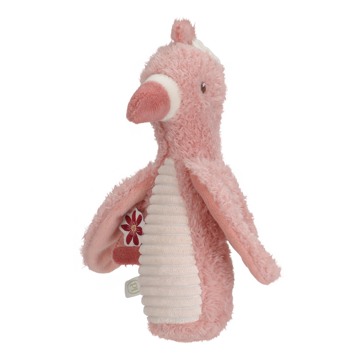 Hochet peluche flamant rose - safari