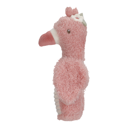 Hochet peluche flamant rose - safari