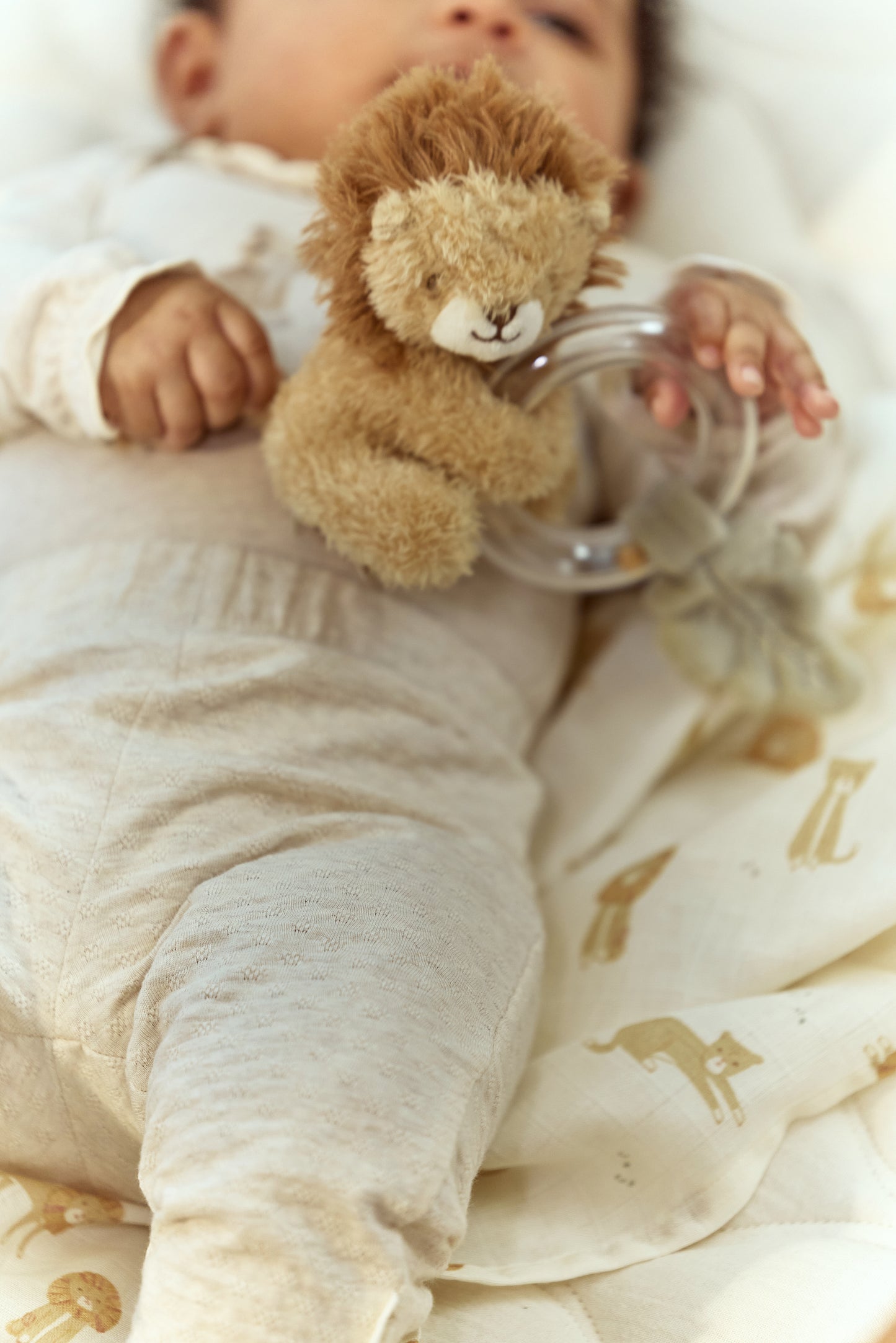 Anneau hochet lion - safari