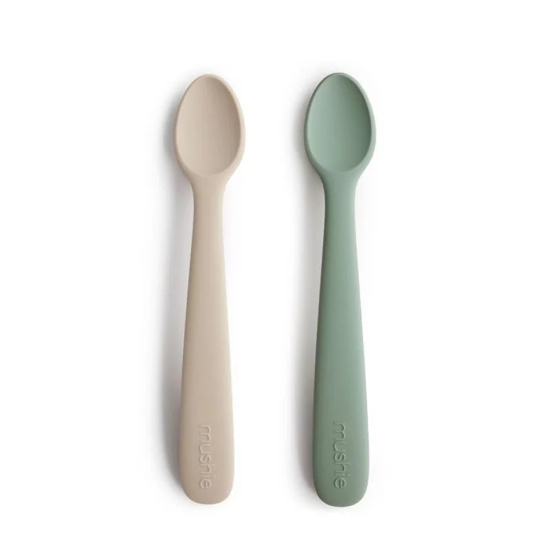 Cuillères lot de 2 - vert sauge et beige