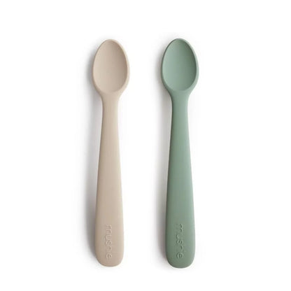 Cuillères lot de 2 - vert sauge et beige