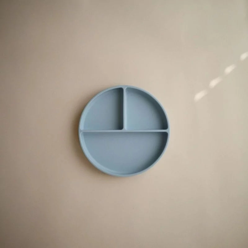 Assiette silicone - cambridge blue