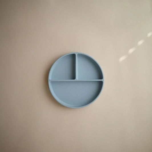 Assiette silicone - cambridge blue