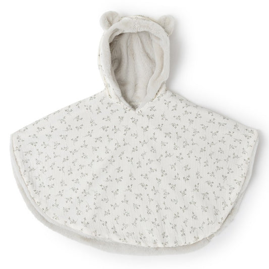 Poncho Olive Bloom - Babyshower
