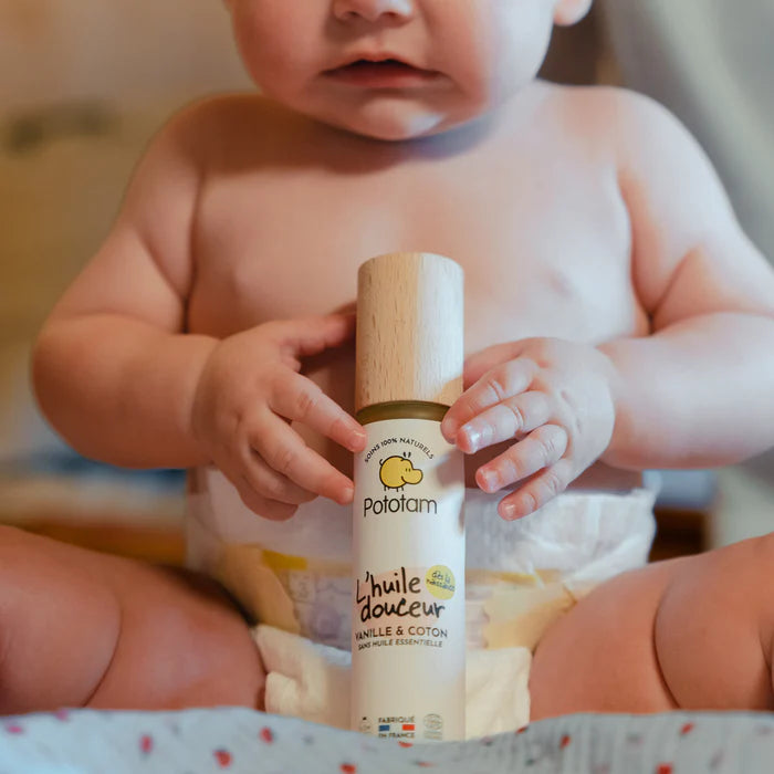 Huile Douceur pour le corps Vanille et Coton - Pototam