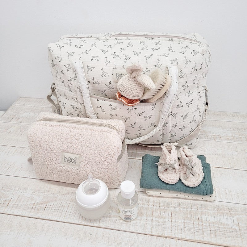 Sac maternité olive bloom - Babyshower