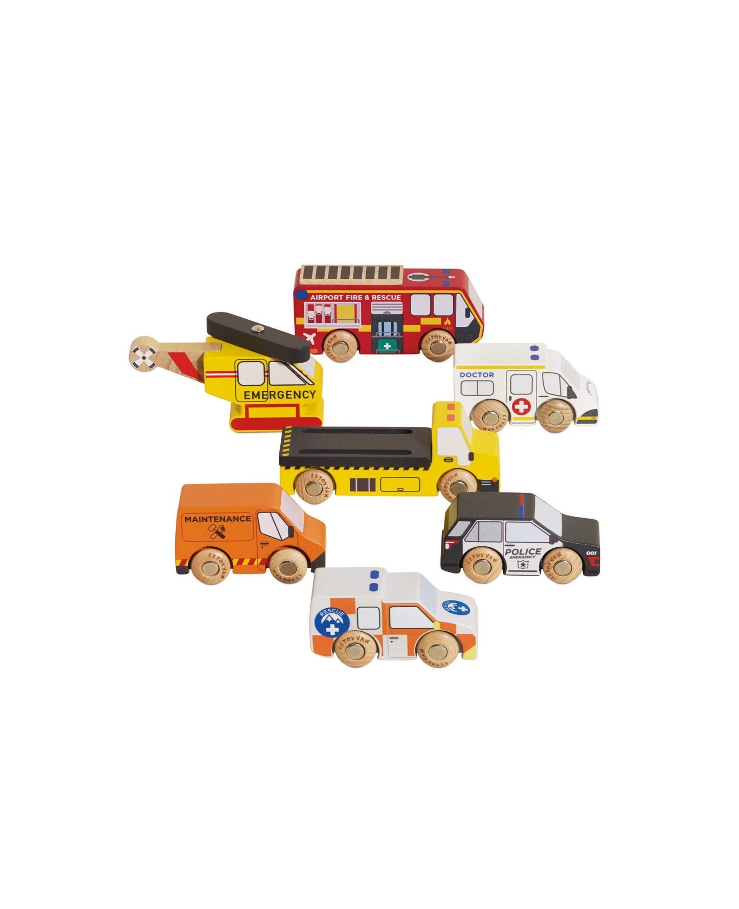 Set de véhicules et hélicoptère de sauvetage - Le Toy Van