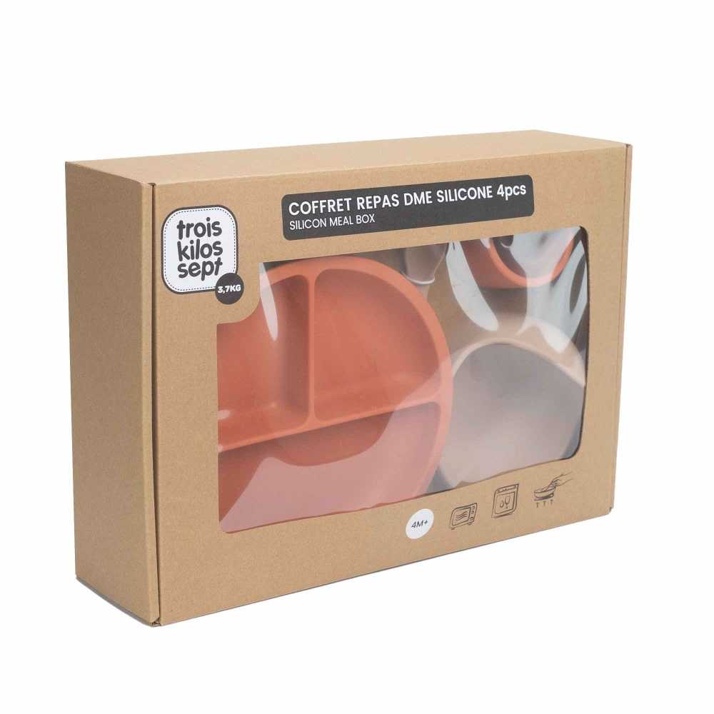 Coffret repas silicone 4 pièces - 3kg7