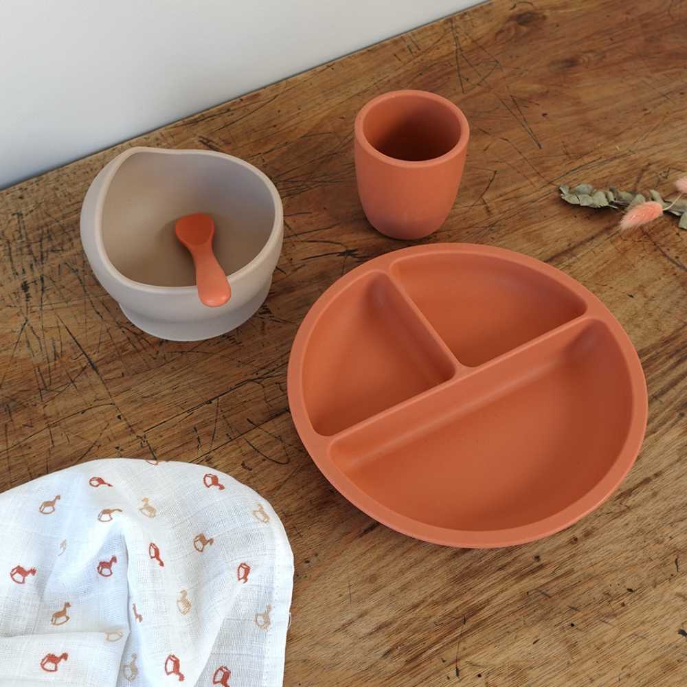 Coffret repas silicone 4 pièces - 3kg7